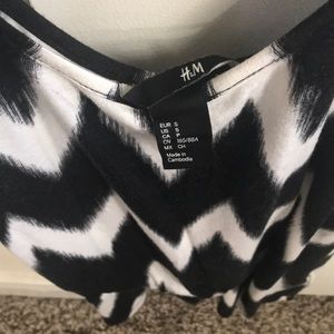 Black and White Patterned Top